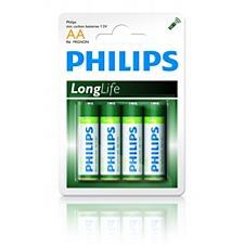 Philips Longlife R03 batterij (AAA) 1.5V 4 ST